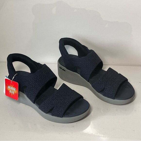 Skechers Slip-ins Adoration Pier Lite Knit Wedges - Picture 3 of 7